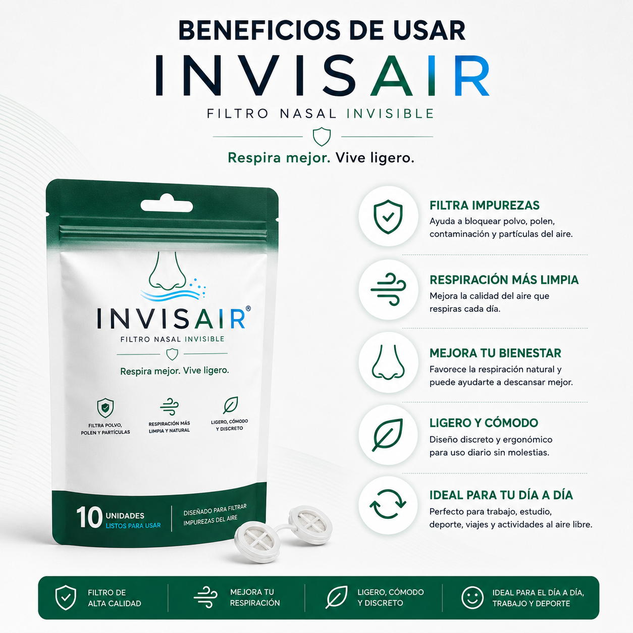Filtros nasales - INVISAIR™