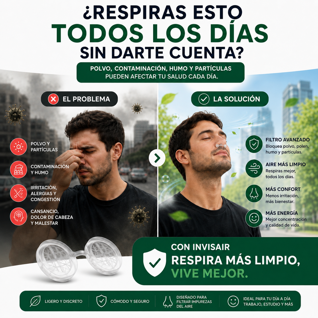 Filtros nasales - INVISAIR™